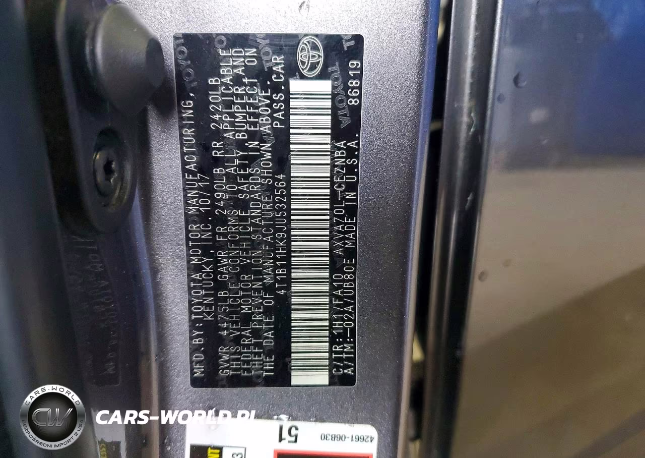 2018 Toyota Camry VIN:4T1B11HK9JU532564 - 12