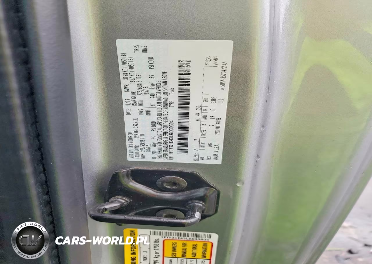 2020 Ford F150 Super Cab VIN:1FTFX1E43LKD30604 - 12
