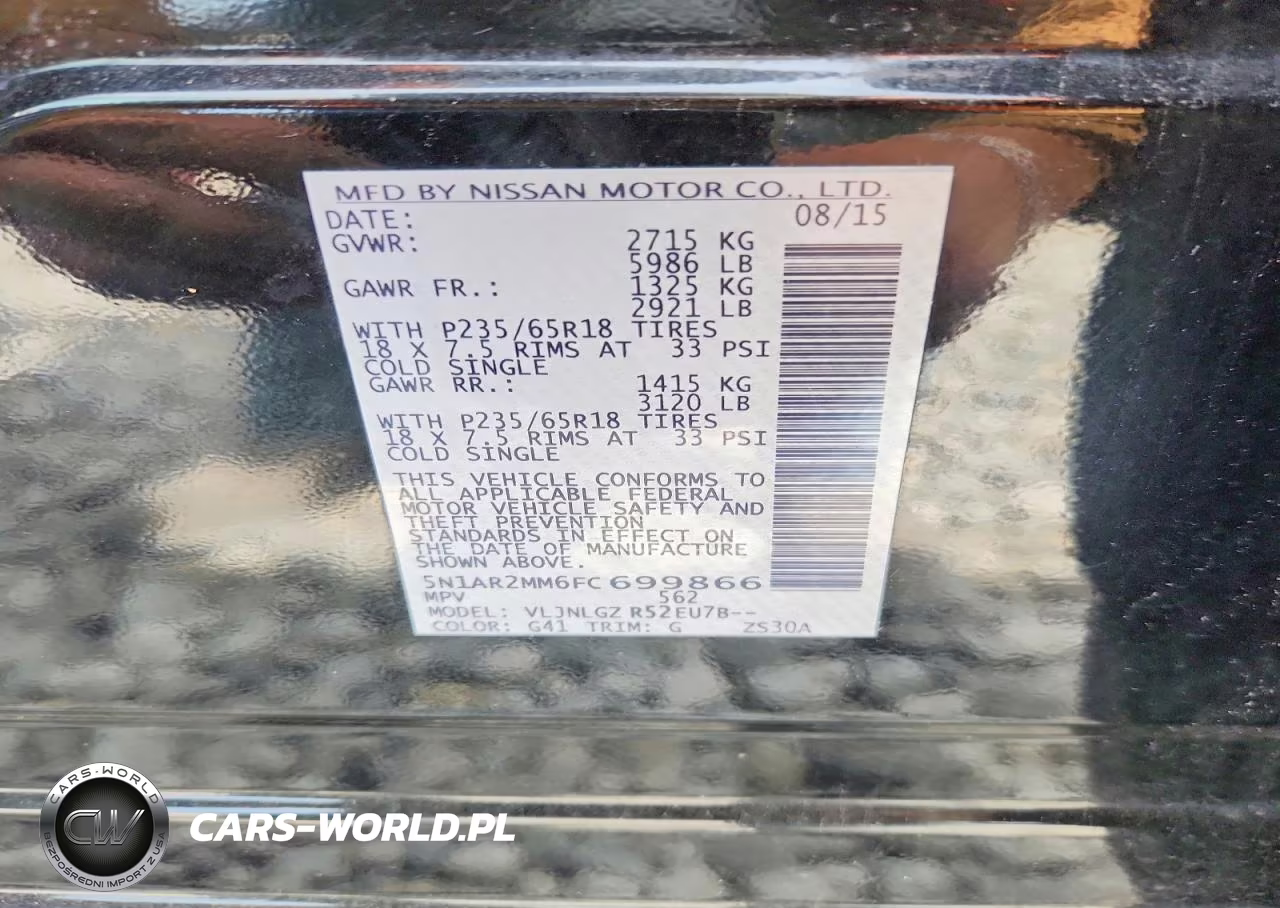 2015 Nissan Pathfinder Sl VIN:5N1AR2MM6FC699866 - 14