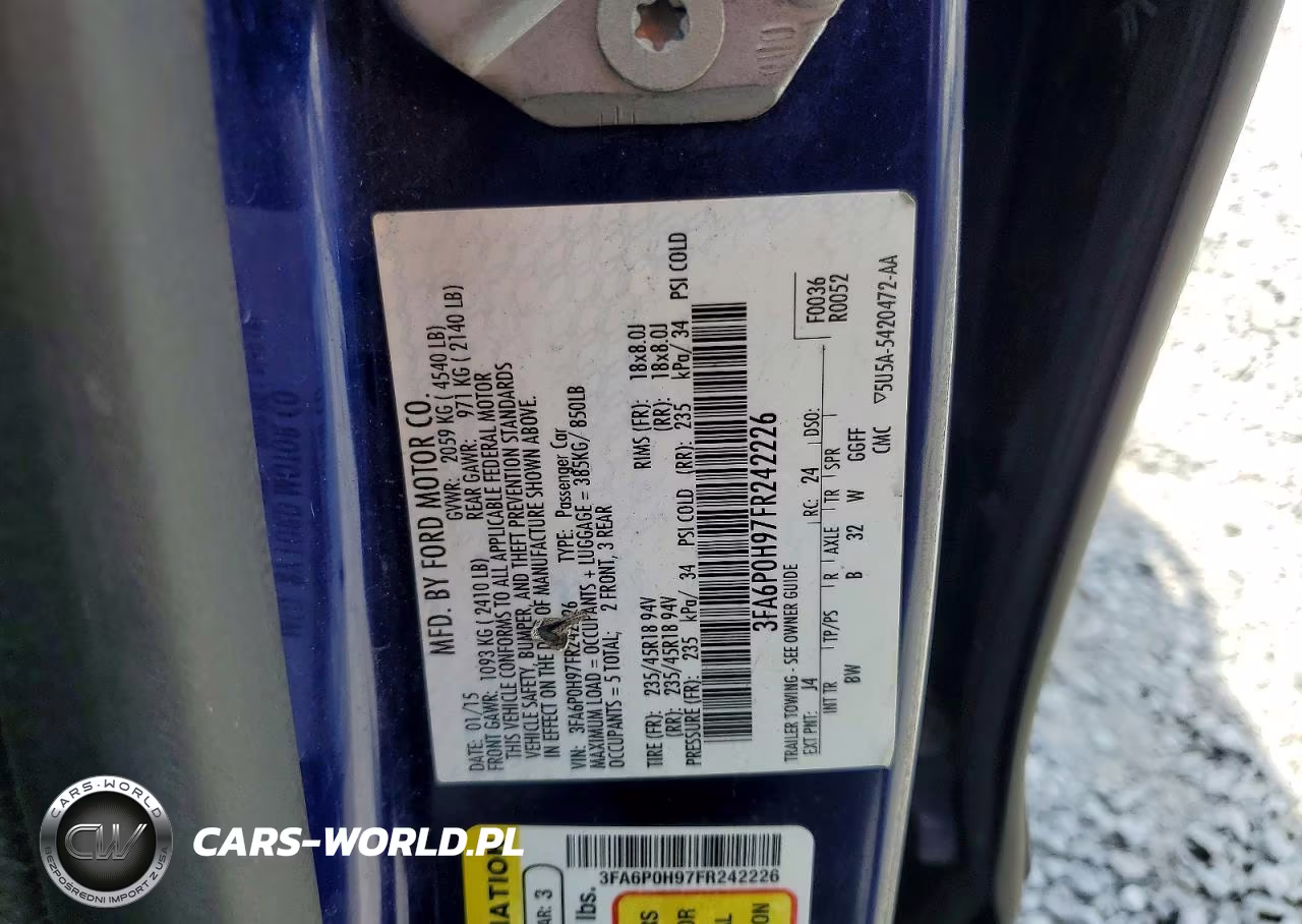2015 Ford Fusion Se VIN:3FA6P0H97FR242226 - 12