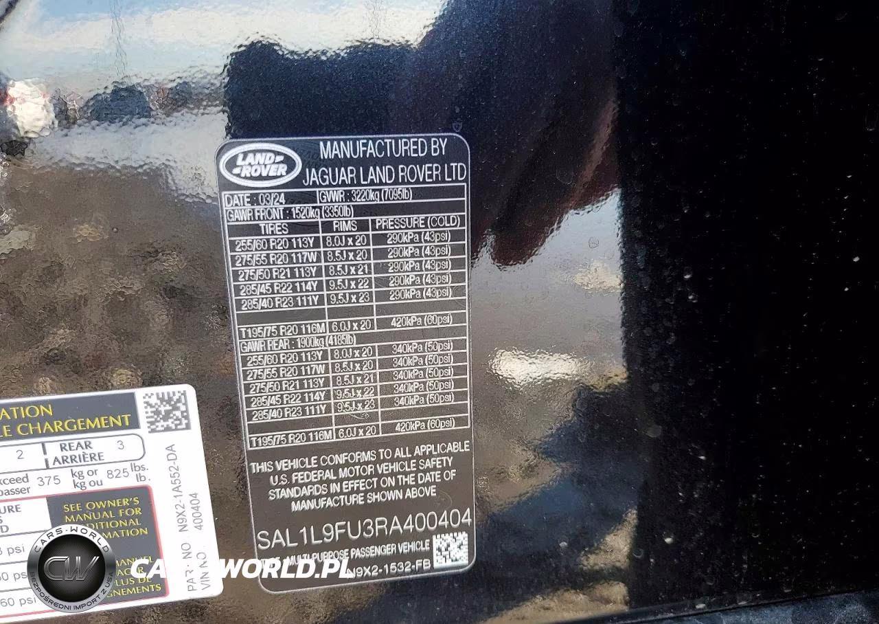 2024 Land Rover Range Rover Sport Dynamic Se VIN:SAL1L9FU3RA400404 - 13