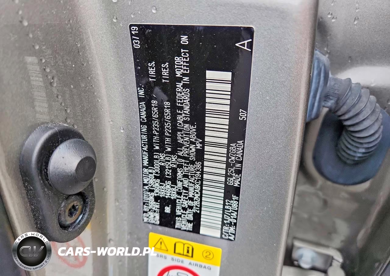 2019 Lexus Rx 350 Base VIN:2T2BZMCA8KC194386 - 13