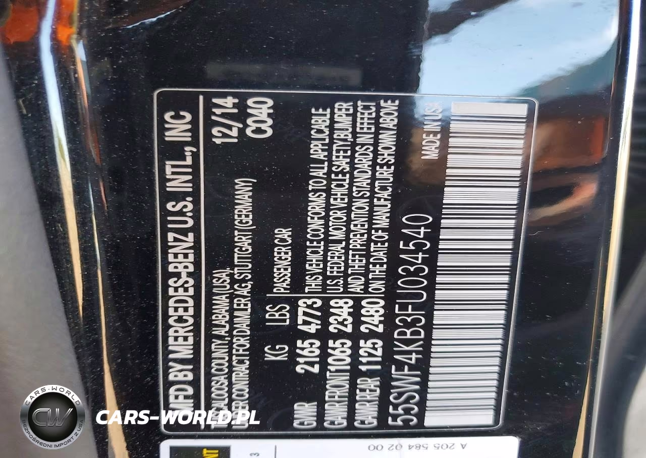 2015 Mercedes-Benz C 300 4Matic VIN:55SWF4KB3FU034540 - 13