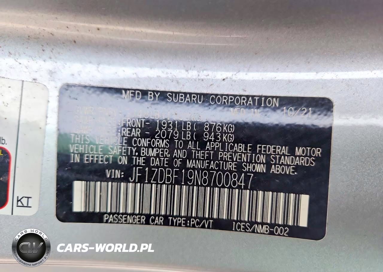 2022 Subaru Brz Limited VIN:JF1ZDBF19N8700847 - 13
