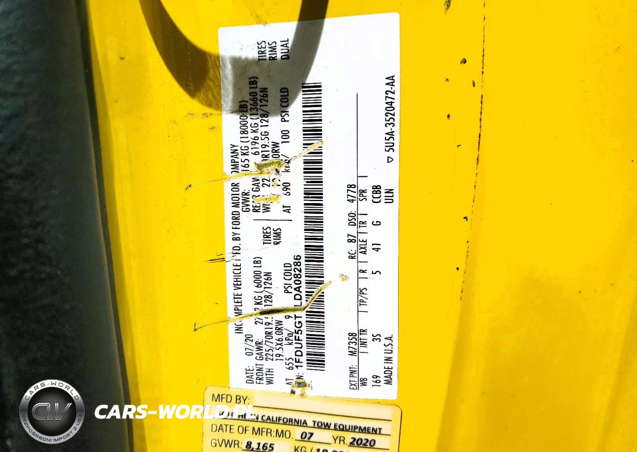 2020 Ford F550 Super Duty VIN:1FDUF5GT8LDA08286 - 13