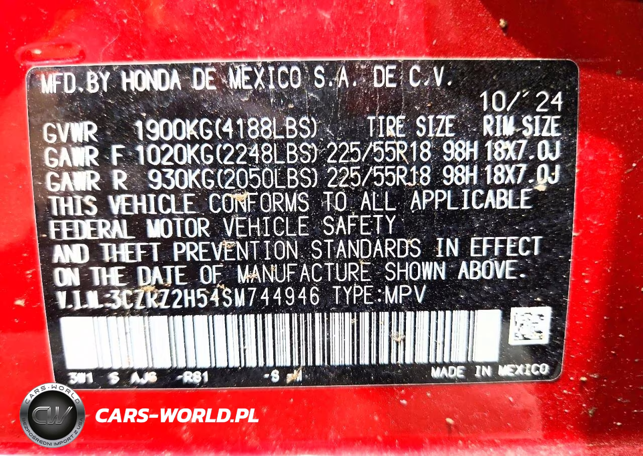 2025 Honda Hr-V Sport VIN:3CZRZ2H54SM744946 - 13