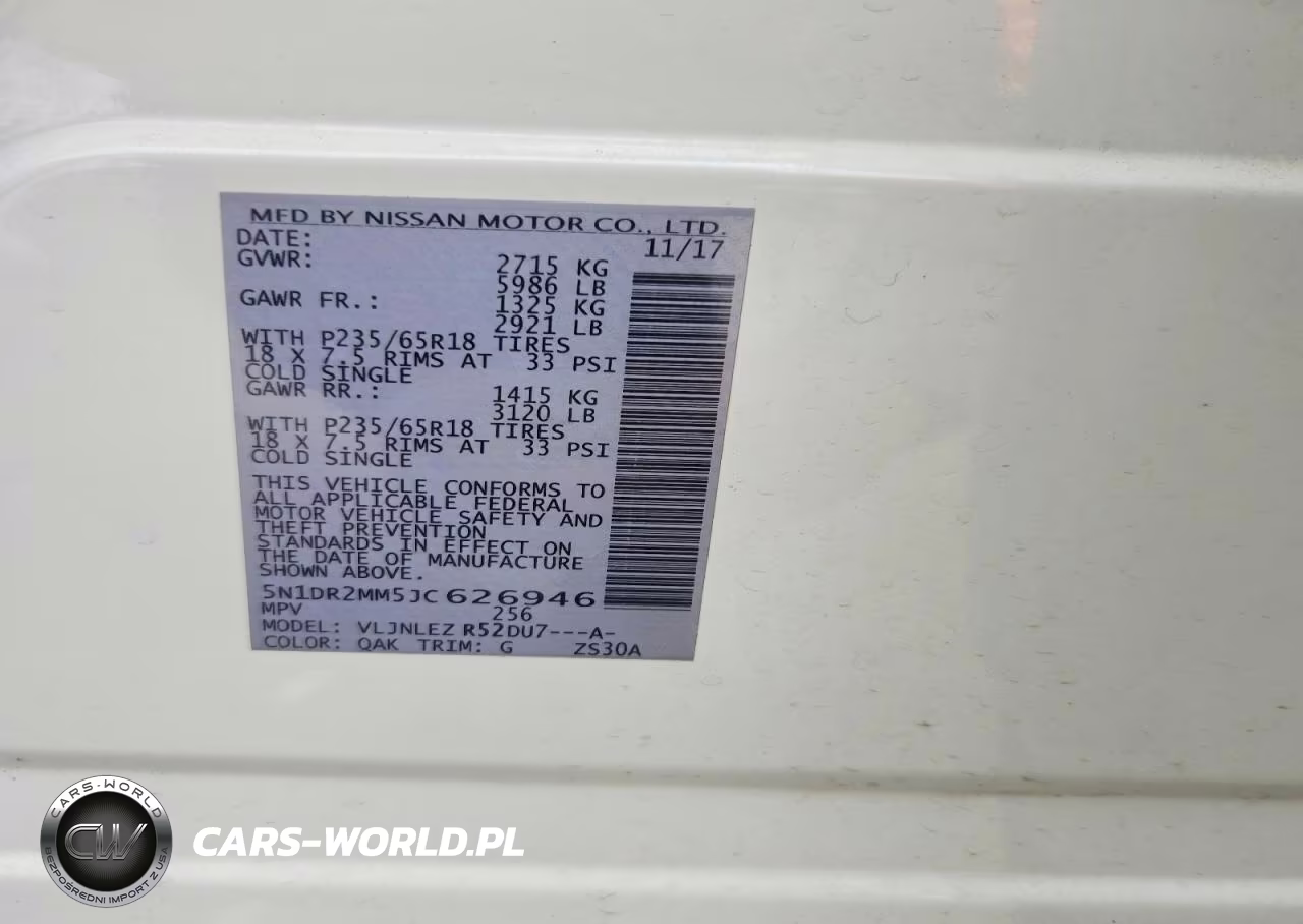 2018 Nissan Pathfinder Sv VIN:5N1DR2MM5JC626946 - 13