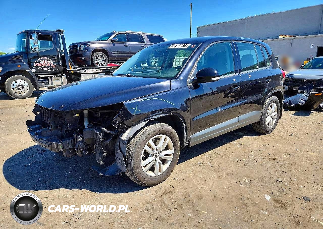 2014 Volkswagen Tiguan S VIN:WVGBV3AX2EW563493 - 1