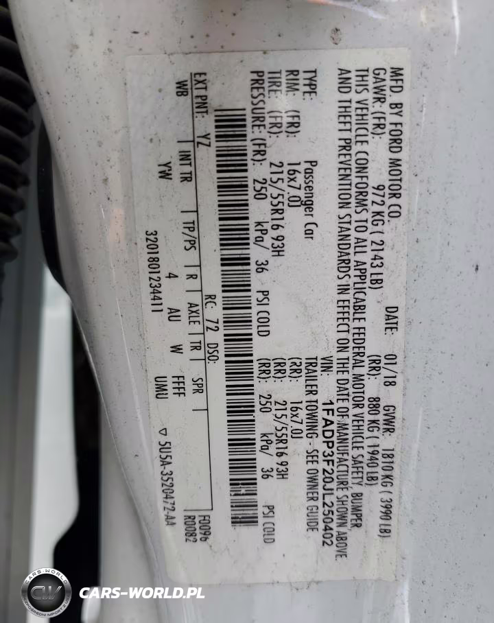2018 Ford Focus VIN:1FADP3F20JL250402 - 12
