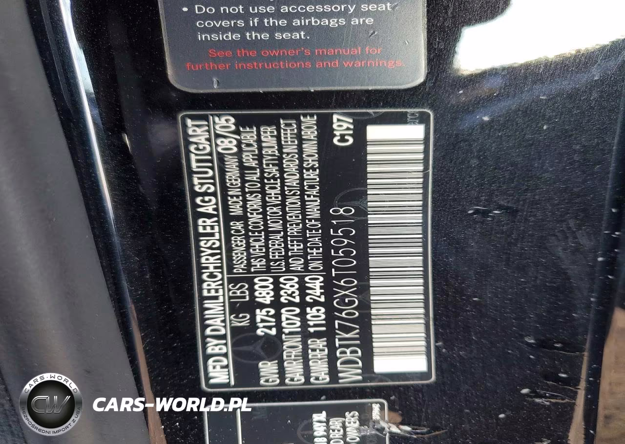 2006 Mercedes-Benz Clk 55 Amg VIN:WDBTK76GX6T059518 - 12