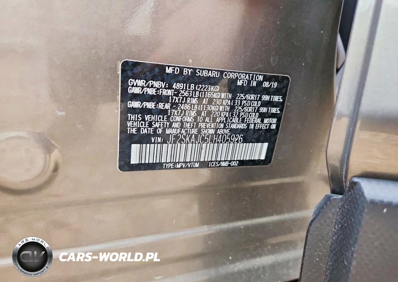 2020 Subaru Forester Premium VIN:JF2SKAJC5LH405926 - 12