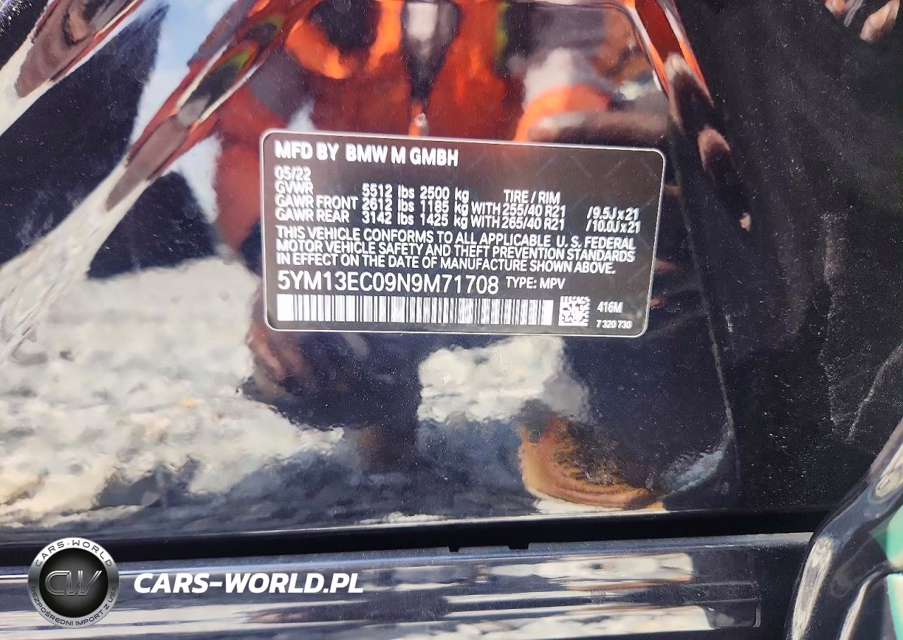 2022 BMW X3 M VIN:5YM13EC09N9M71708 - 13