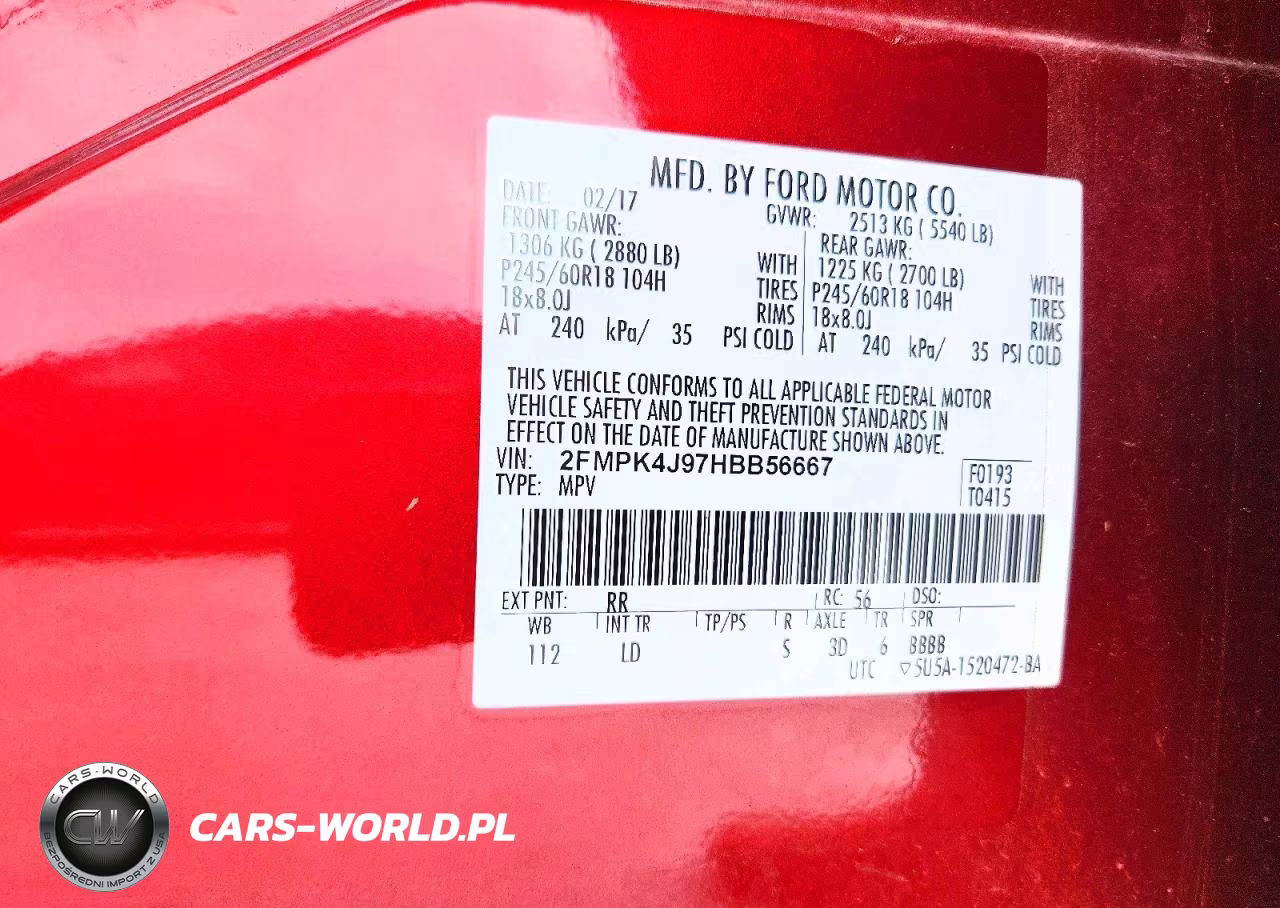 2017 Ford Edge Sel VIN:2FMPK4J97HBB56667 - 14