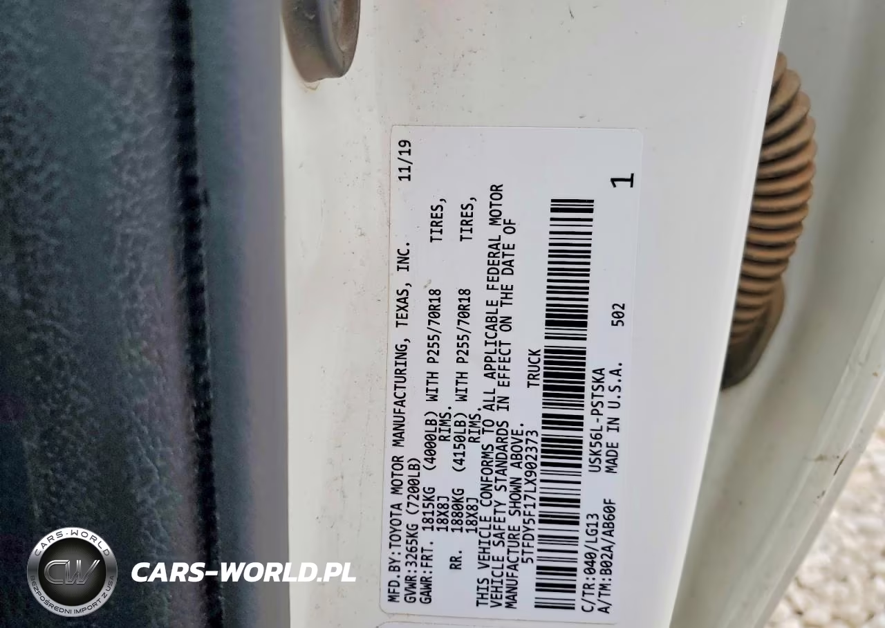 2020 Toyota Tundra Sr5 VIN:5TFDY5F17LX902373 - 12
