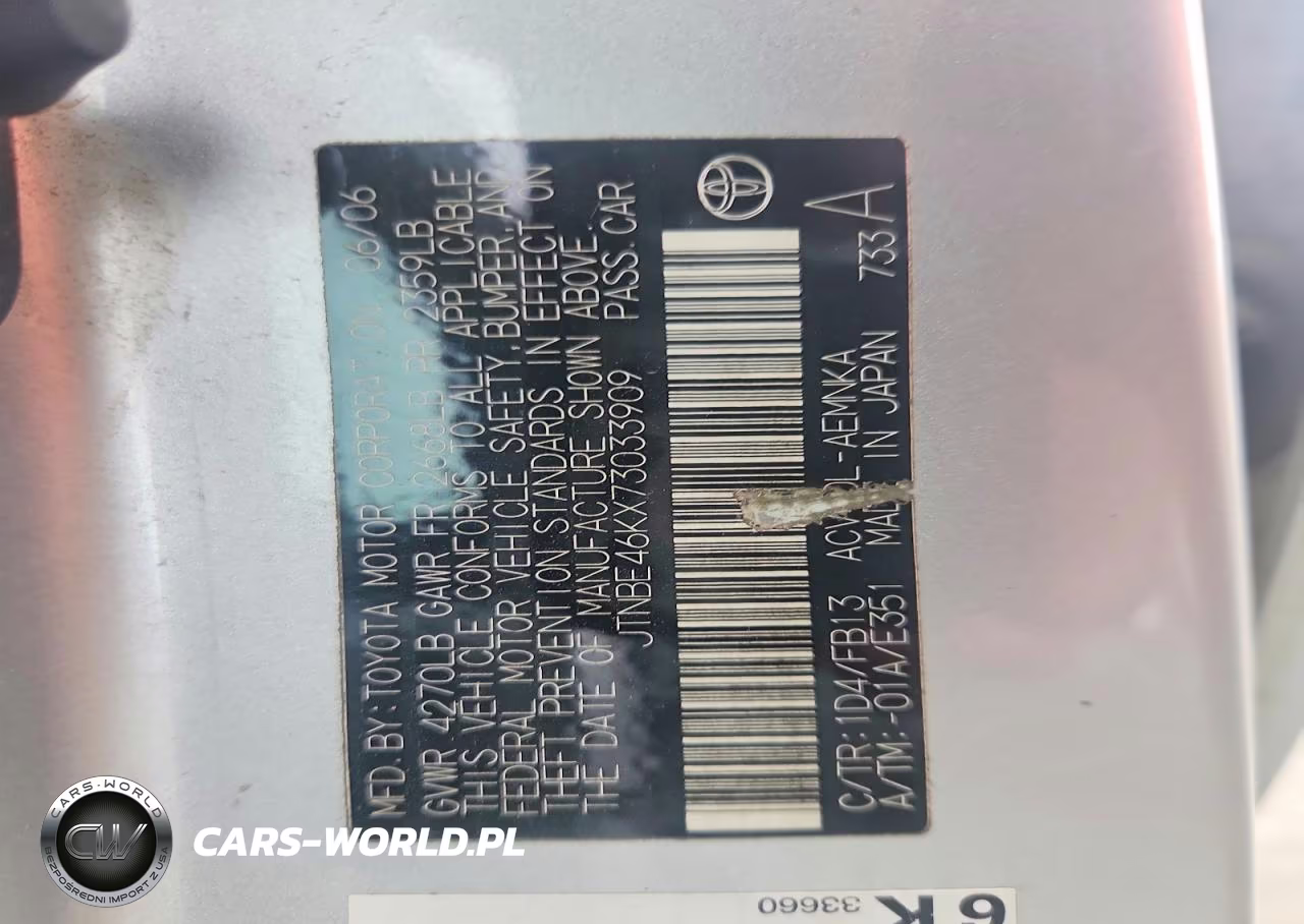 2007 Toyota Camry Ce VIN:JTNBE46KX73033909 - 12