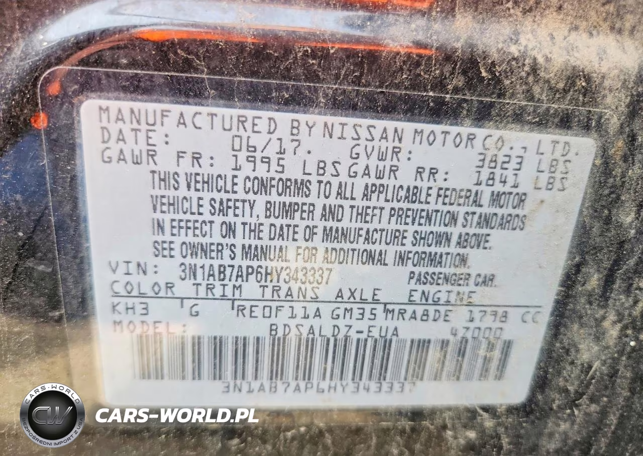 2017 Nissan Sentra Sv VIN:3N1AB7AP6HY343337 - 12