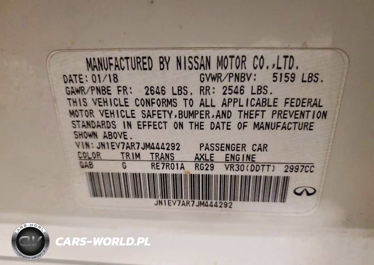 2018 Infiniti Q50 3.0T Sport VIN:JN1EV7AR7JM444292 - 12