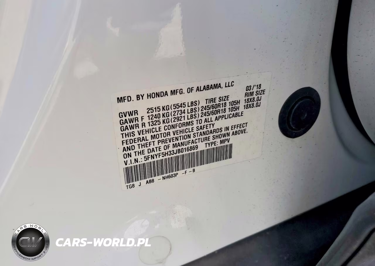 2018 Honda Pilot Ex VIN:5FNYF5H33JB016869 - 13