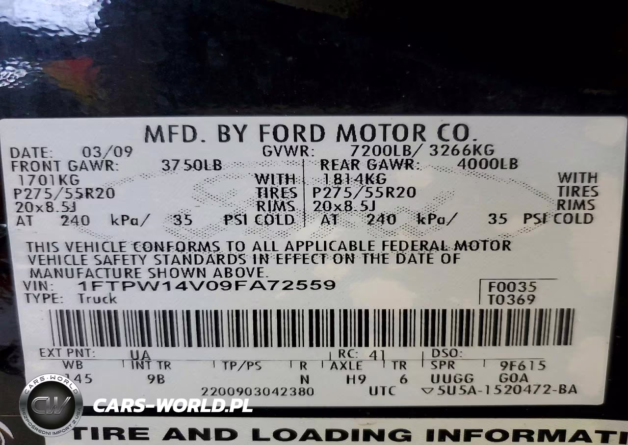 2009 Ford F150 Supercrew VIN:1FTPW14V09FA72559 - 12