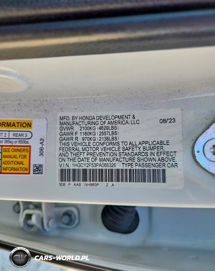 2023 Honda Accord Hybrid Sport VIN:1HGCY2F53PA066326 - 13