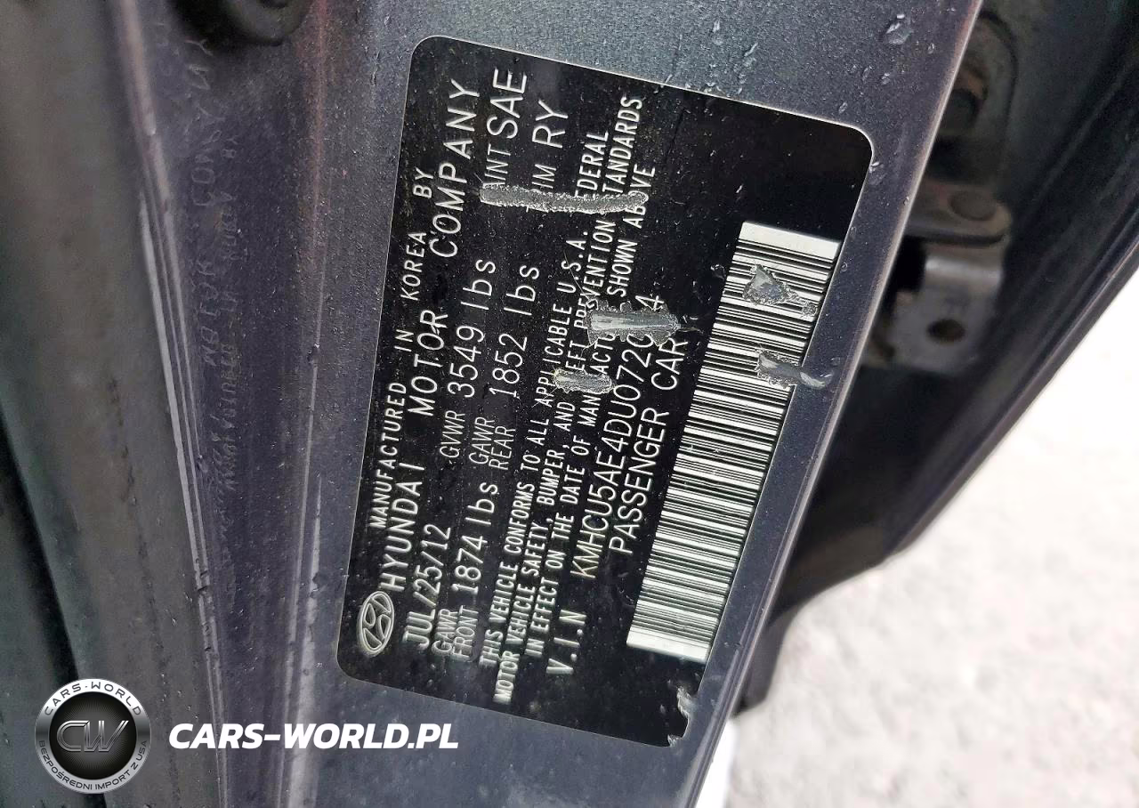 2013 Hyundai Accent Se VIN:KMHCU5AE4DU072094 - 12