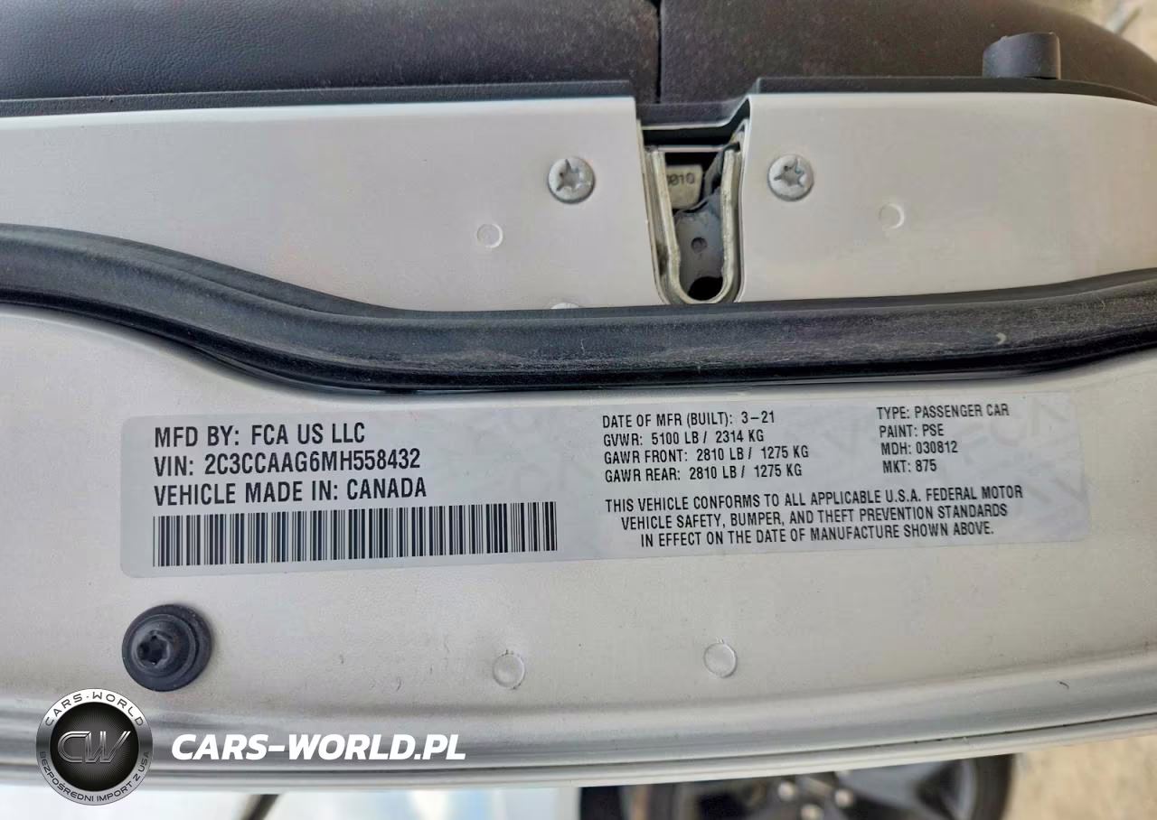 2021 Chrysler 300 Touring VIN:2C3CCAAG6MH558432 - 12