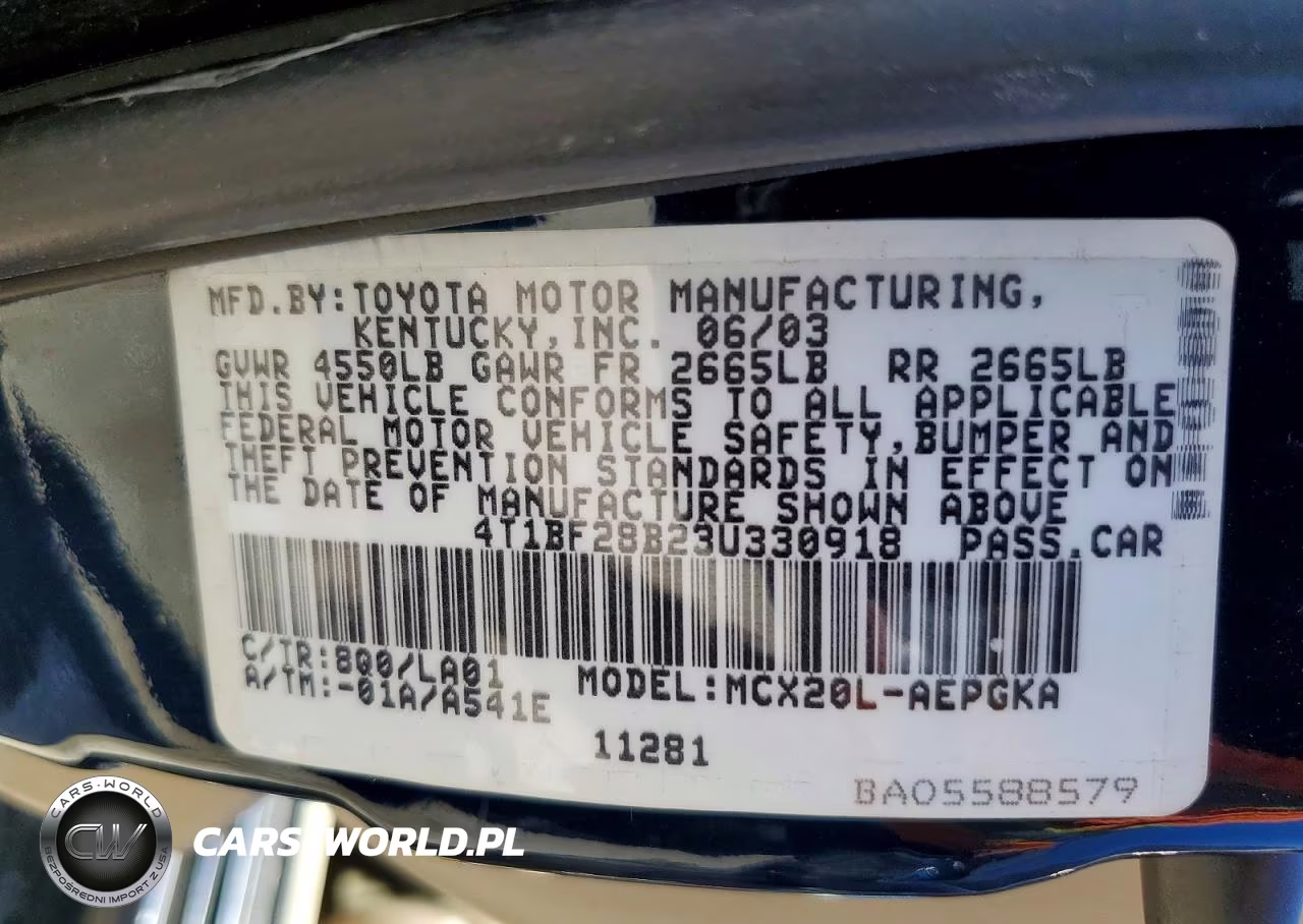 2003 Toyota Avalon Xl VIN:4T1BF28B23U330918 - 13