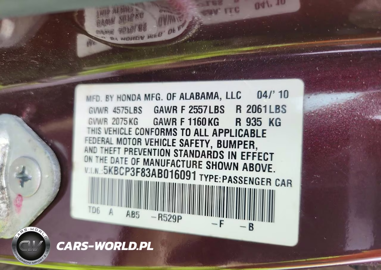 2010 Honda Accord Exl VIN:5KBCP3F83AB016091 - 12