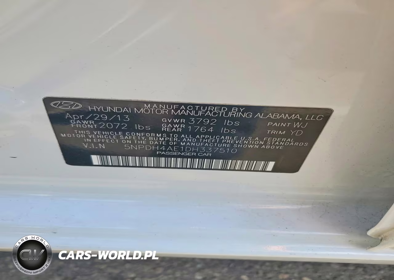 2013 Hyundai Elantra Gls VIN:5NPDH4AE1DH337510 - 12