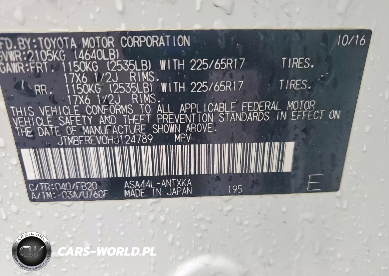 2017 Toyota Rav4 Le VIN:JTMBFREV0HJ124789 - 13