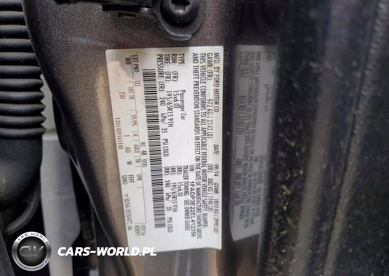 2014 Ford Focus S VIN:1FADP3E22EL412358 - 12