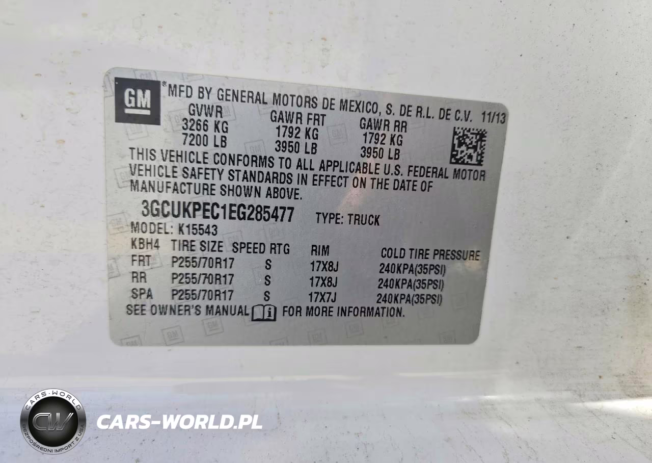 2014 Chevrolet Silverado K1500 VIN:3GCUKPEC1EG285477 - 12
