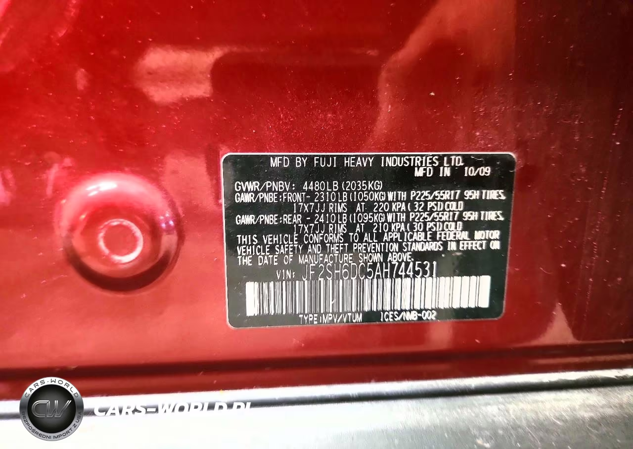 2010 Subaru Forester 2.5X Limited VIN:JF2SH6DC5AH744531 - 13