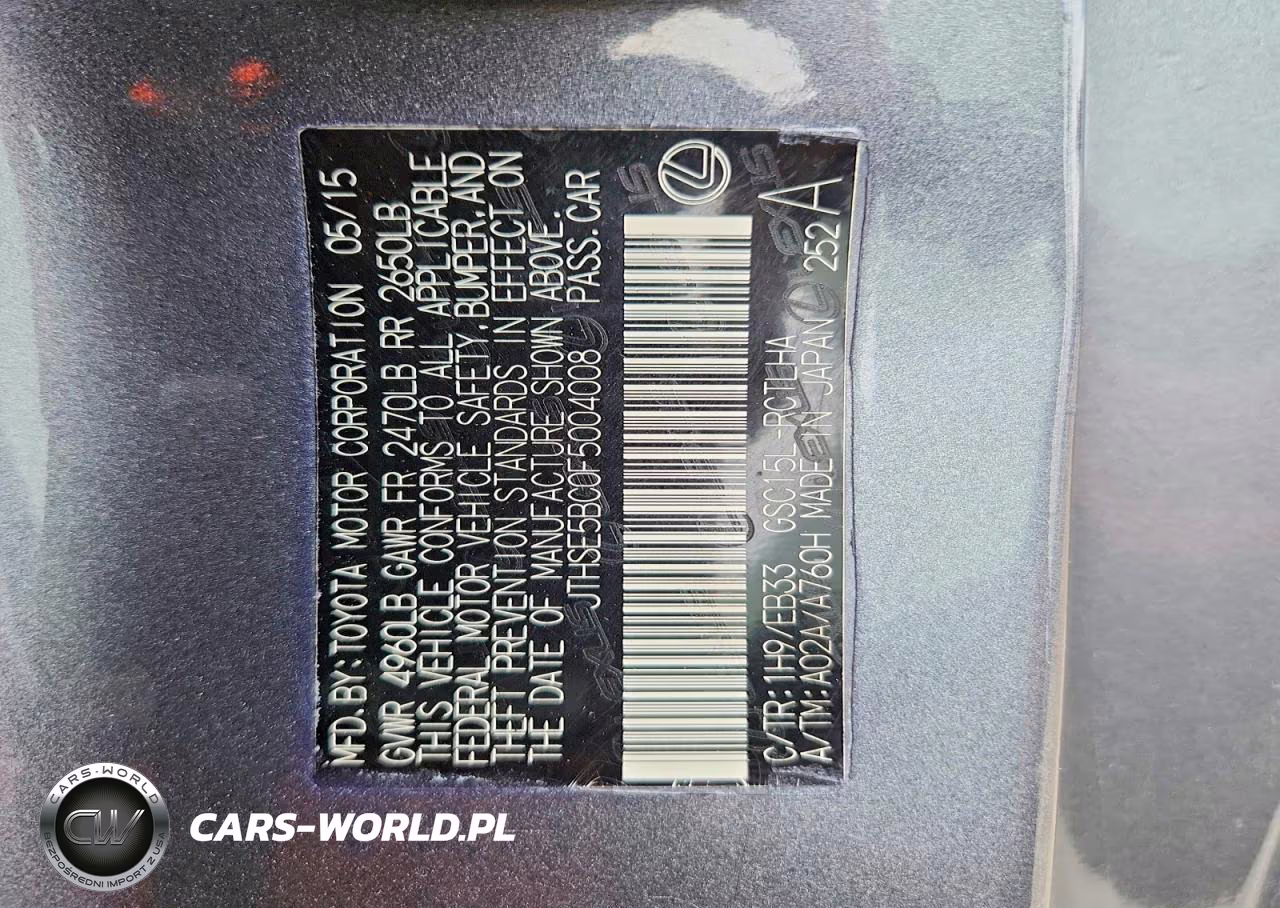 2015 Lexus Rc 350 VIN:JTHSE5BC0F5004008 - 12