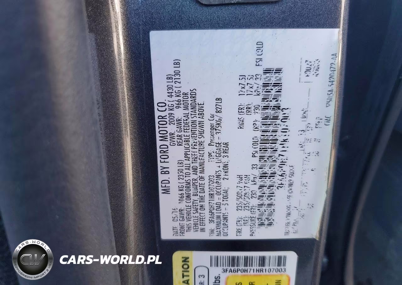2017 Ford Fusion Se VIN:3FA6P0H71HR107003 - 12