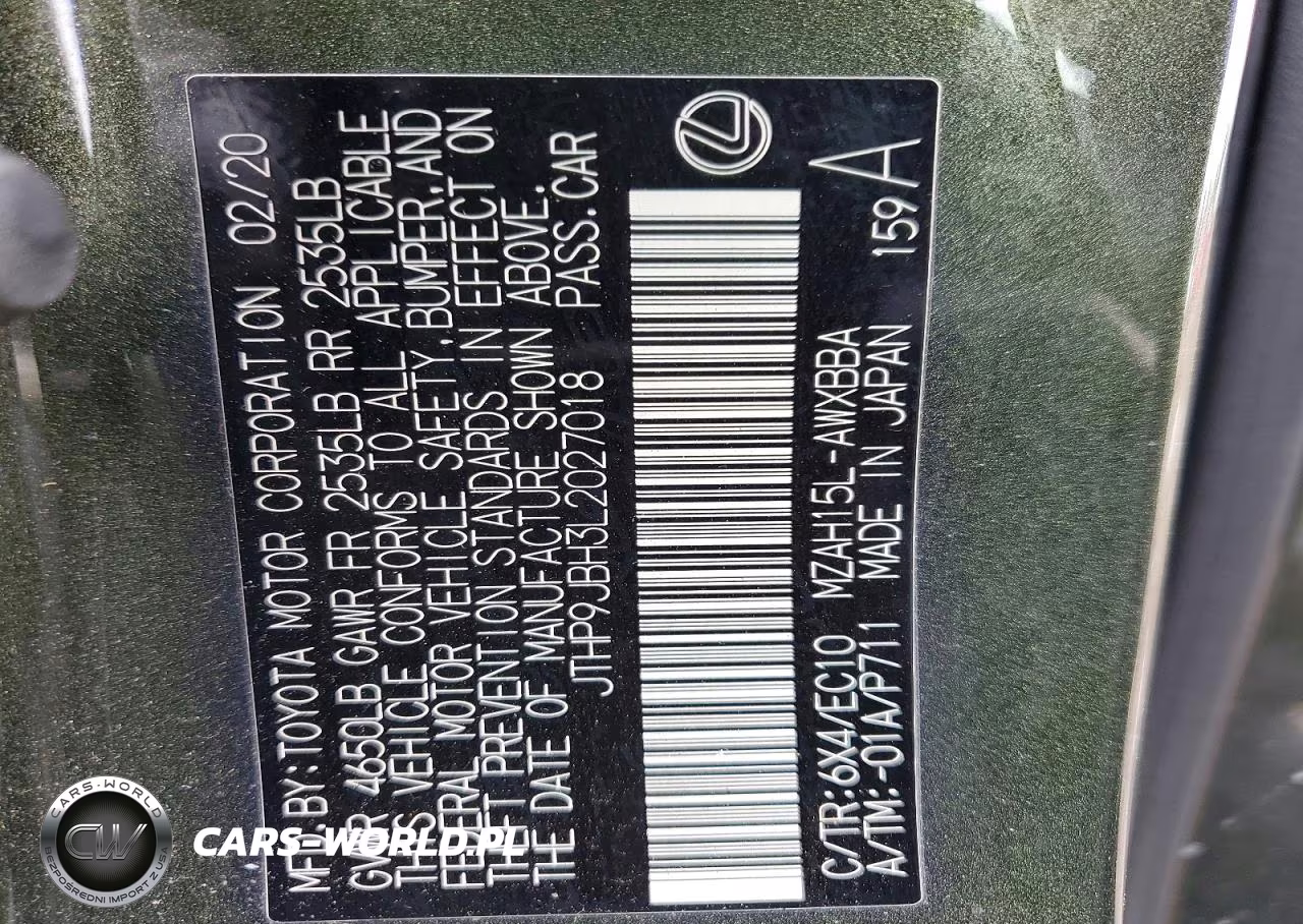 2020 Lexus Ux 250H VIN:JTHP9JBH3L2027018 - 14