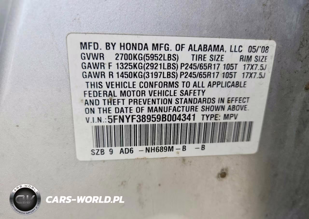 2009 Honda Pilot Touring VIN:5FNYF38959B004341 - 13