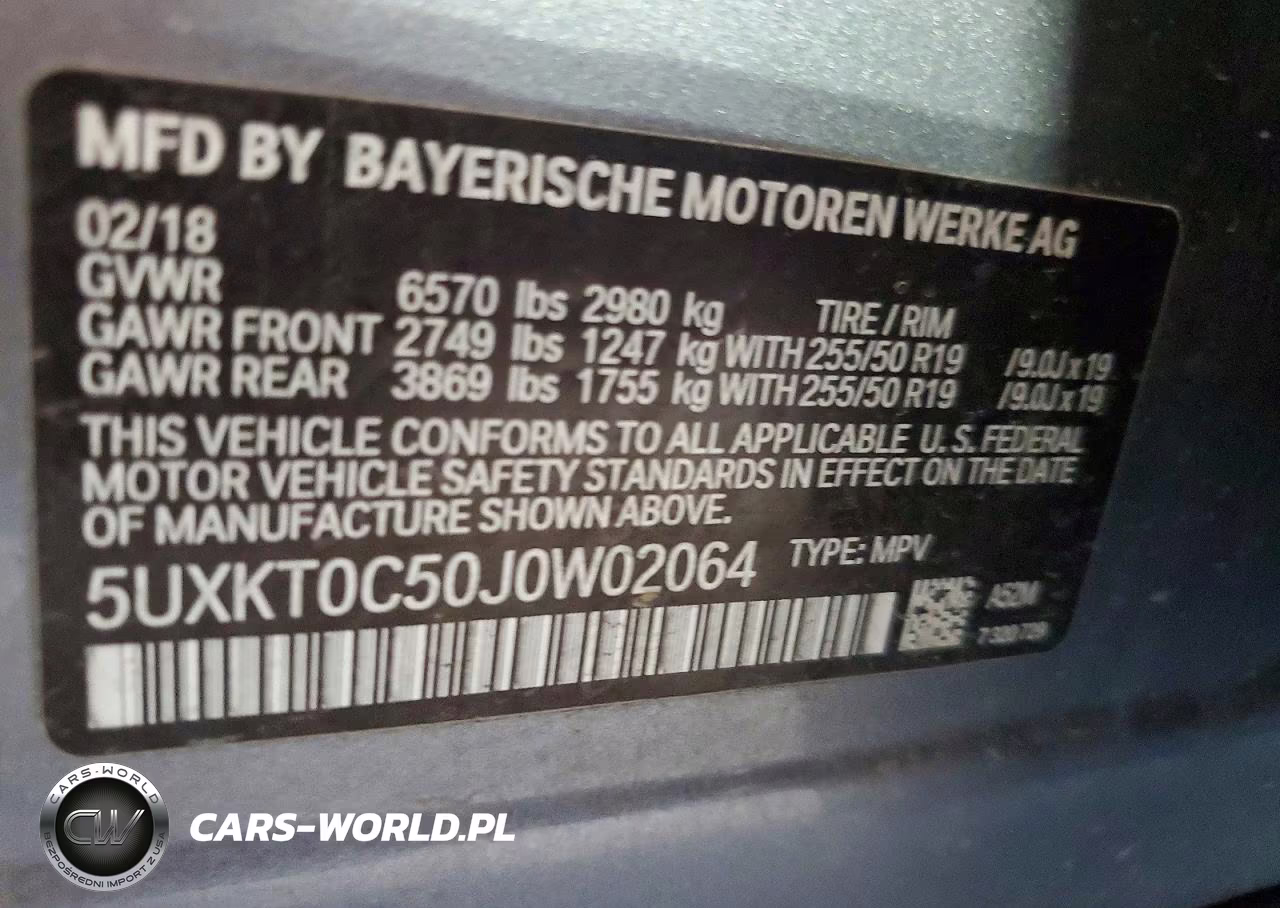 2018 BMW X5 Xdr40E VIN:5UXKT0C50J0W02064 - 13