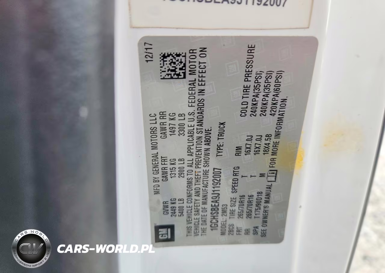 2018 Chev Colorado VIN:1GCHSBEA9J1192007 - 12