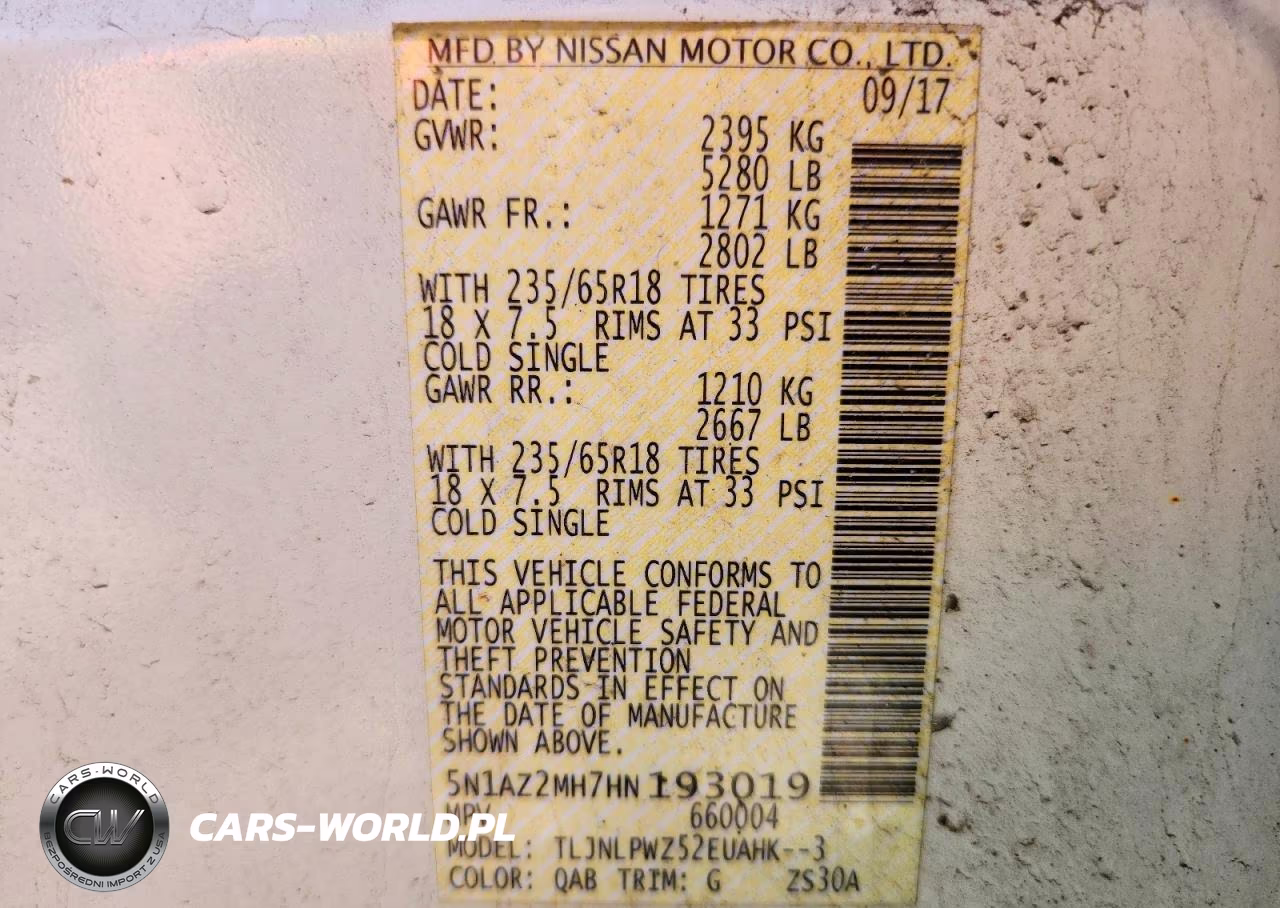 2017 Nissan Murano S VIN:5N1AZ2MH7HN193019 - 14