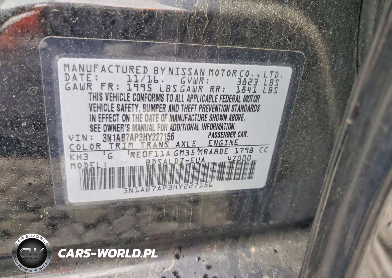 2017 Nissan Sentra Sv VIN:3N1AB7AP3HY227156 - 12
