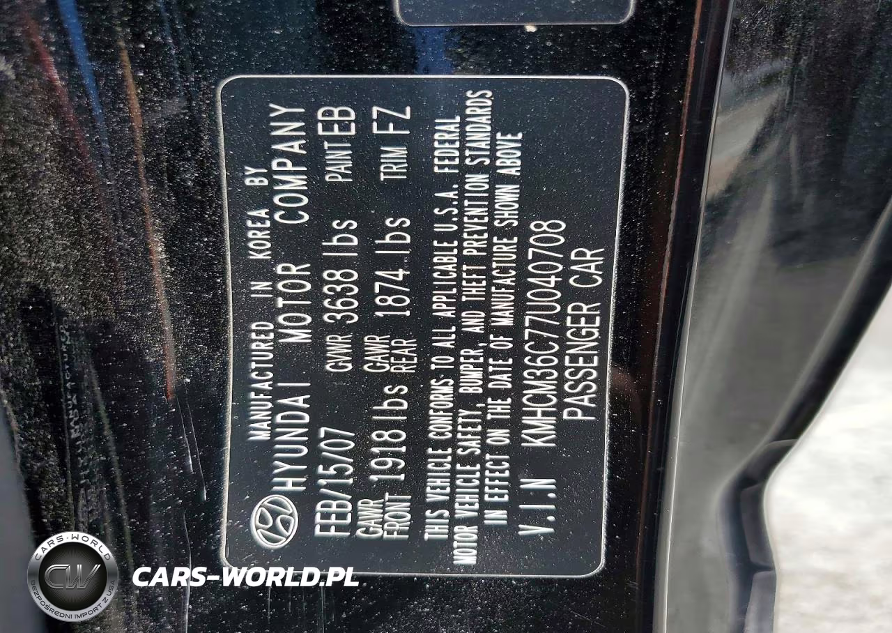 2007 Hyundai Accent Gs VIN:KMHCM36C77U040708 - 13