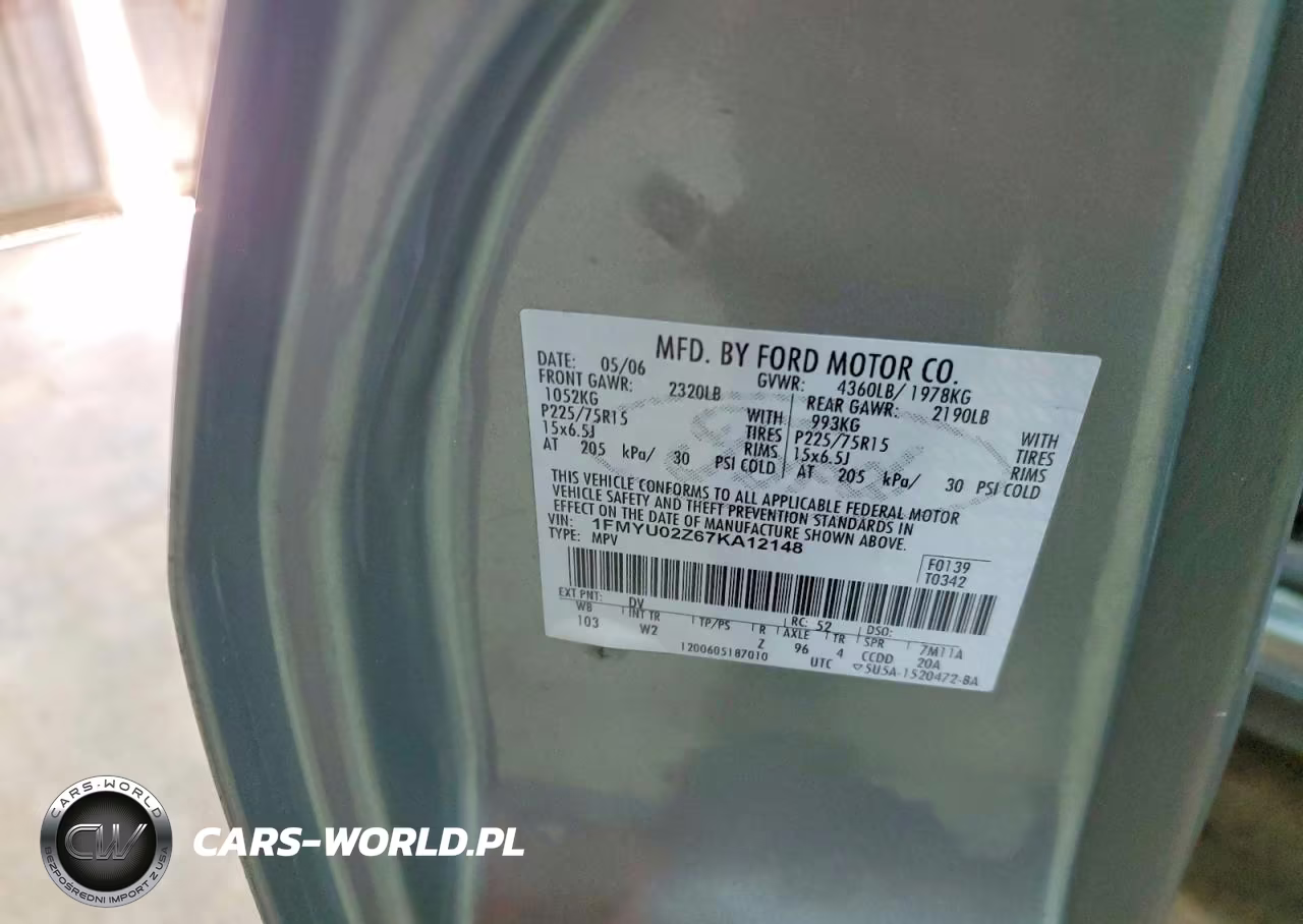 2007 Ford Escape Xls VIN:1FMYU02Z67KA12148 - 13