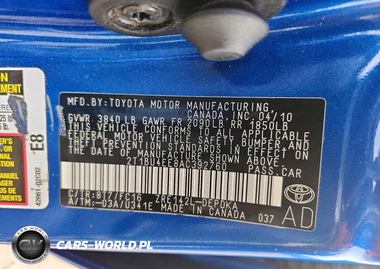 2010 Toyota Corolla Le VIN:2T1BU4EE8AC392760 - 12