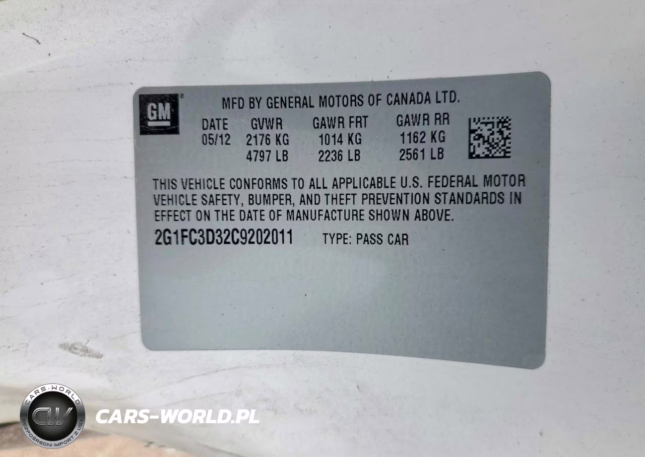 2012 Chevrolet Camaro Lt VIN:2G1FC3D32C9202011 - 12