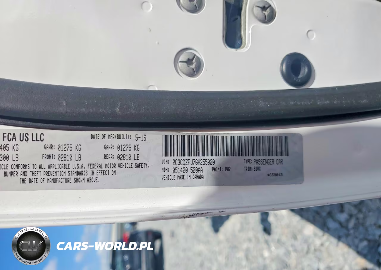 2016 Dodge Challenger R VIN:2C3CDZFJ7GH255020 - 12