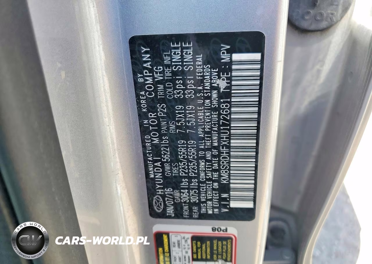 2017 Hyundai Santa Fe Se Ultimate VIN:KM8SRDHFXHU172681 - 12