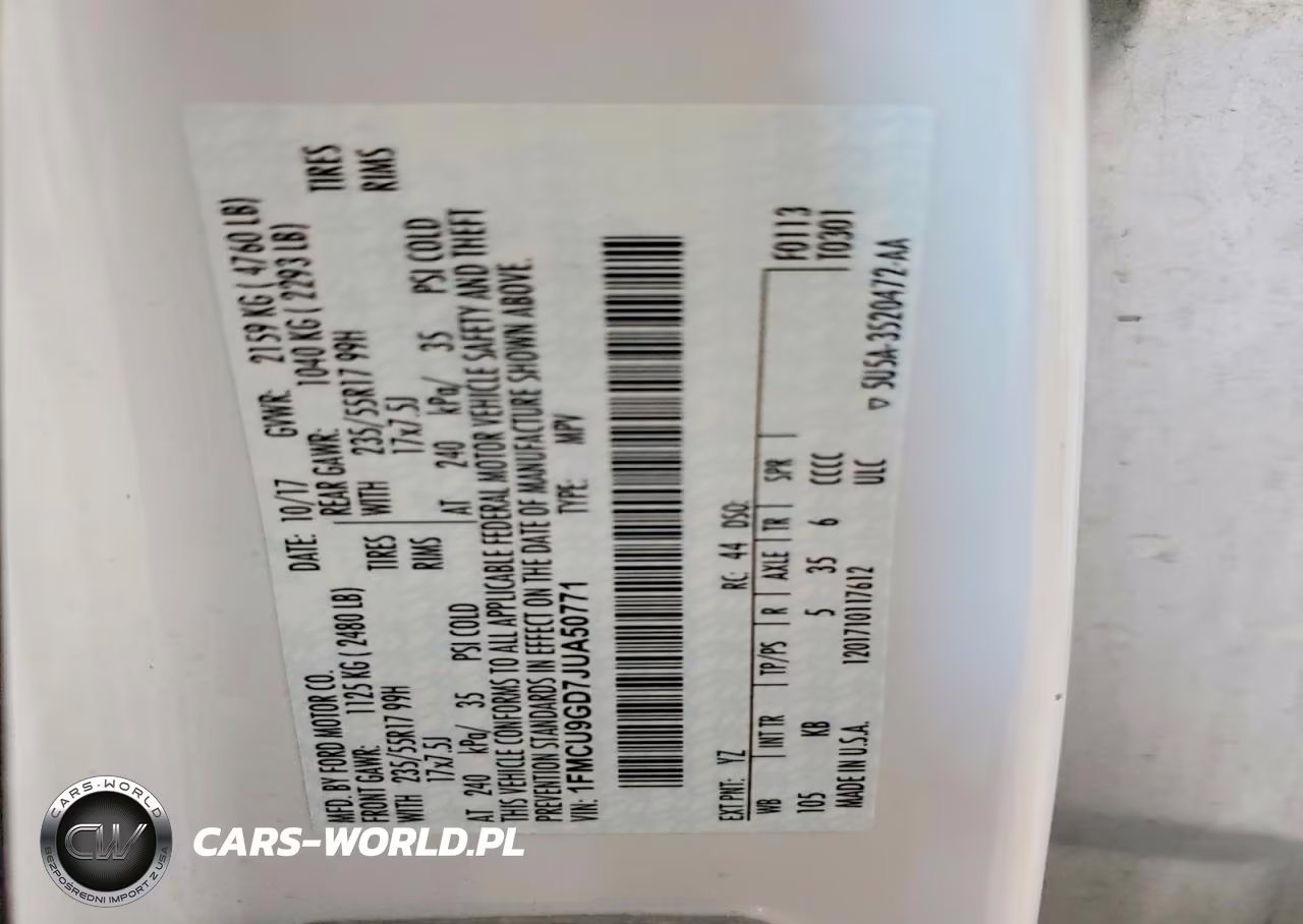 2018 Ford Escape Se VIN:1FMCU9GD7JUA50771 - 13