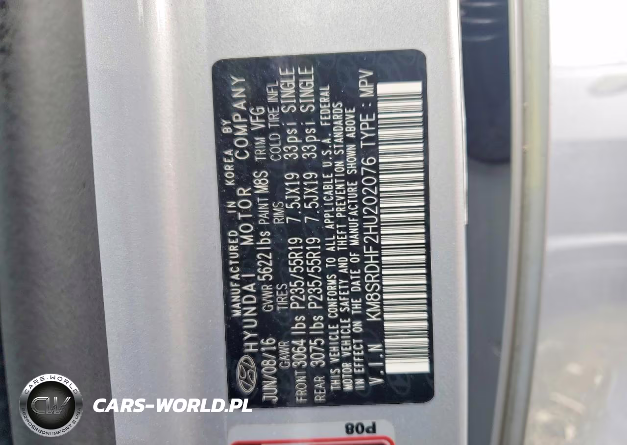 2017 Hyundai Santa Fe Se Ultimate VIN:KM8SRDHF2HU202076 - 13