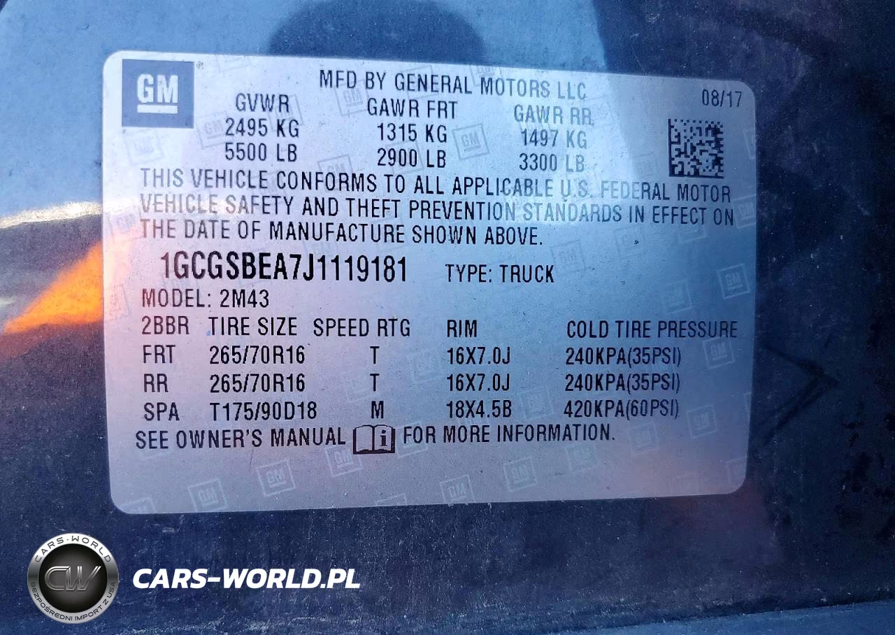 2018 Chevrolet Colorado VIN:1GCGSBEA7J1119181 - 12